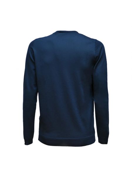 Jersey de lana de lana merino de tela jersey Goes Botanical azul