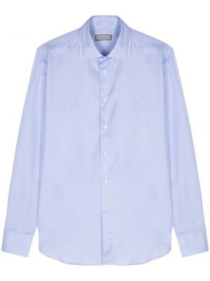 Chemise en coton avec manches longues Canali bleu