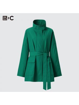 Пальто оверсайз Uniqlo зеленое