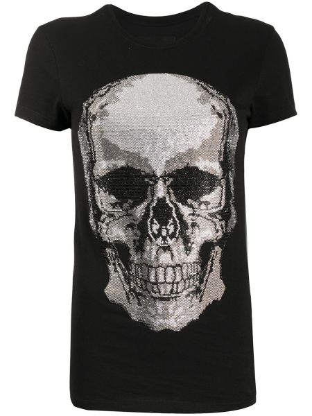 T-shirt con cristalli Philipp Plein nero