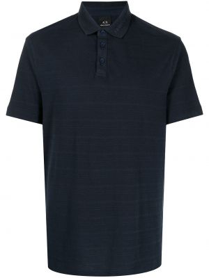 Poloskjorte med print Armani Exchange blå