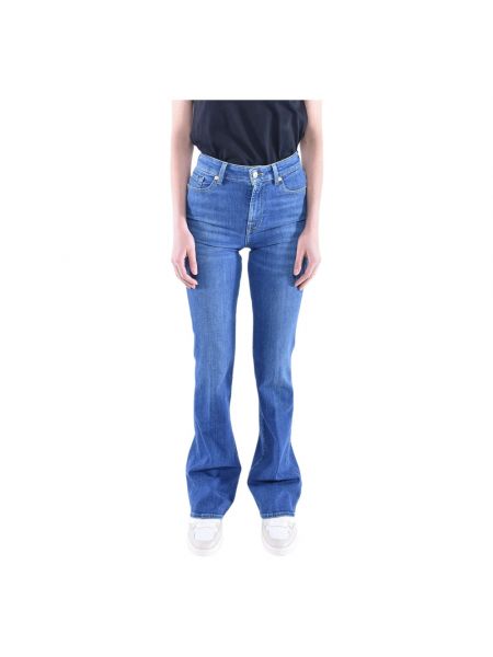 Slim fit skinny jeans ausgestellt 7 For All Mankind blau