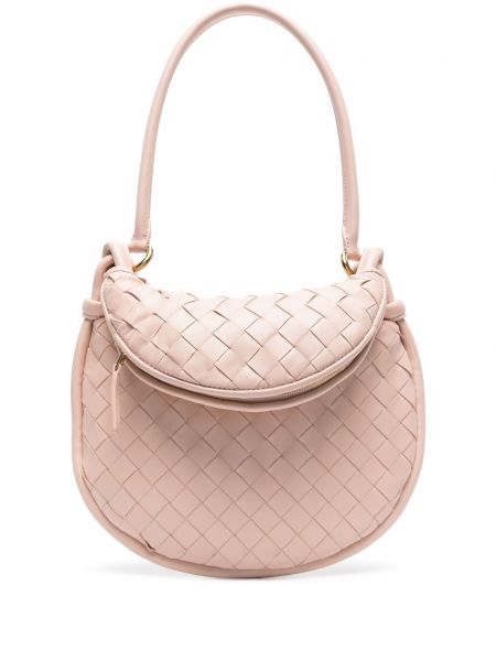 Τσάντα ώμου Bottega Veneta ροζ