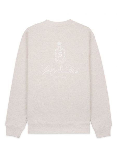 Siuvinėtas džemperis Sporty & Rich pilka