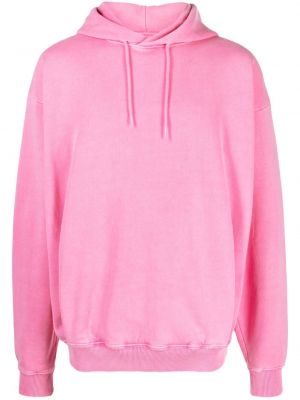 Kokvilnas kapučdžemperis ar apdruku Martine Rose rozā