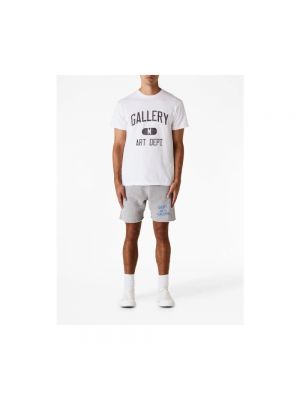 Camiseta de algodón con estampado Gallery Dept. blanco