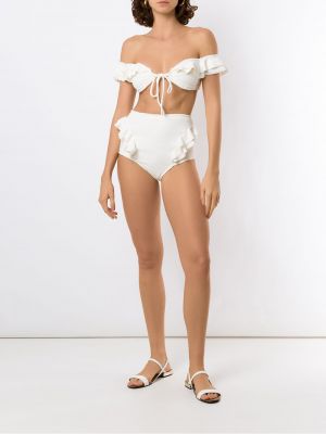 Bikini de cintura alta Clube Bossa blanco
