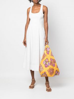 Geblümte shopper handtasche mit print La Doublej gelb