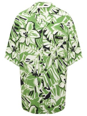 Рубашка из вискозы Palm Angels зеленая