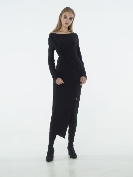 Длинное платье из вискозы Be & Aver черное