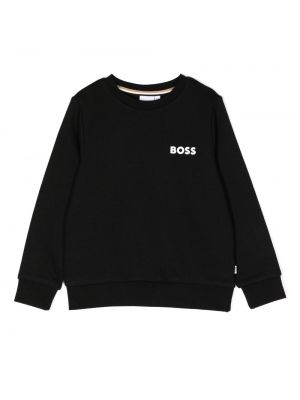 Hoodie con stampa Boss Kidswear nero