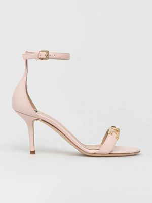 Kožené sandály Elisabetta Franchi růžové