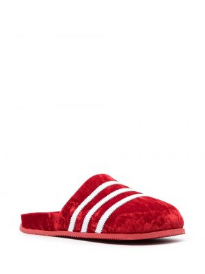Aksamitne japonki Adidas czerwone