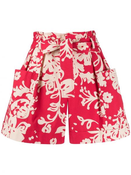 Pantalones cortos de flores Red Valentino rojo