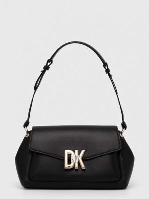 Кожаная сумка шоппер Dkny черная