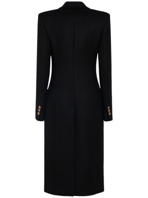 Filc gyapjú kabát Versace fekete