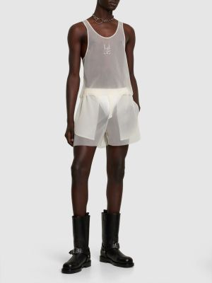 Shorts en mesh Ludovic De Saint Sernin blanc