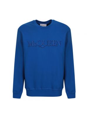 Sweatshirt mit rundhalsausschnitt Alexander Mcqueen blau
