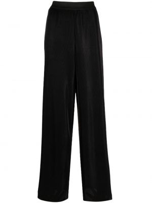 Ravne hlače iz rebrastega žameta Marina Rinaldi črna