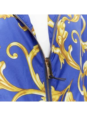 Nylonowa kurtka Versace Pre-owned niebieska