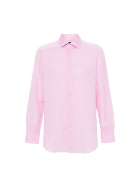 Koszula bawełniana Finamore różowa