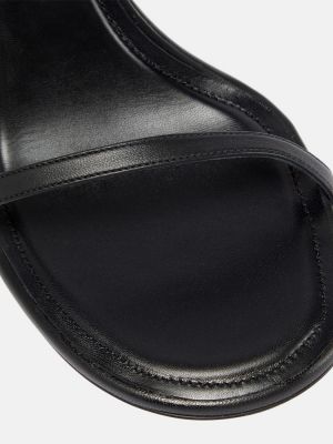 Sandały skórzane Givenchy czarne