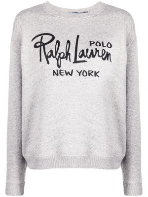 Melange sweatshirt mit print Polo Ralph Lauren grau