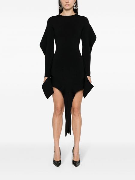 Asymetrické mini šaty Mugler černé