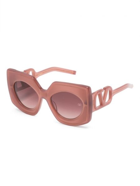Okulary przeciwsłoneczne oversize Valentino Eyewear różowe