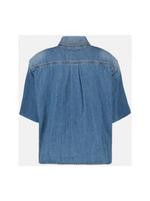 Bluse mit kurzen ärmeln Victoria Beckham blau
