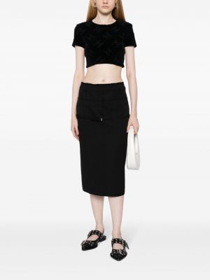 Velurový crop top Chanel Pre-owned
