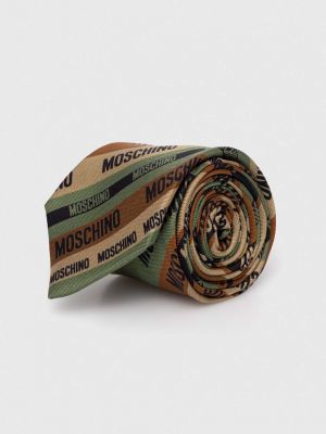 Копринена вратовръзка Moschino кафяво