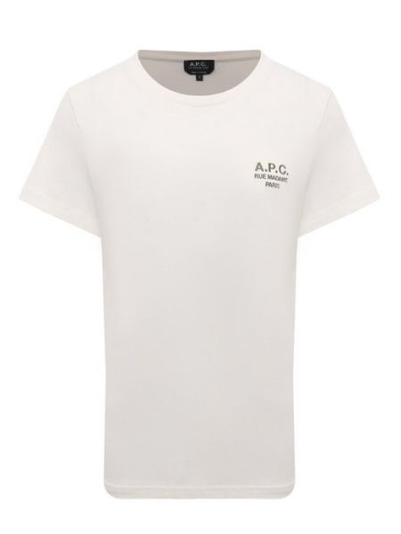 Хлопковая футболка A.p.c. белая