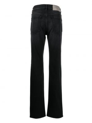Straight fit džíny s vysokým pasem Trussardi černé