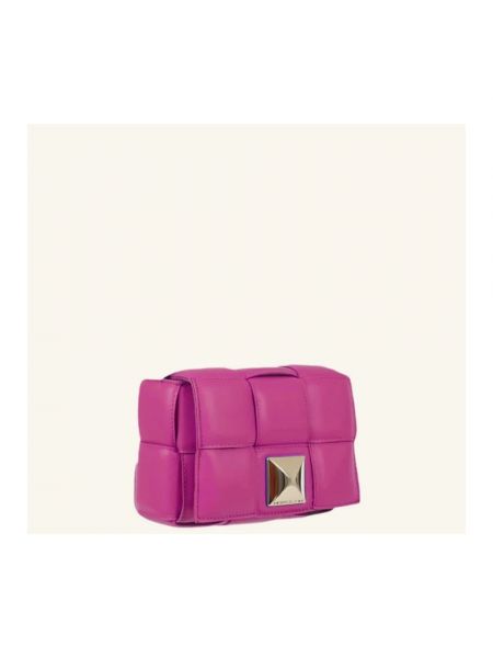 Bolso satchel de cuero Marc Ellis violeta
