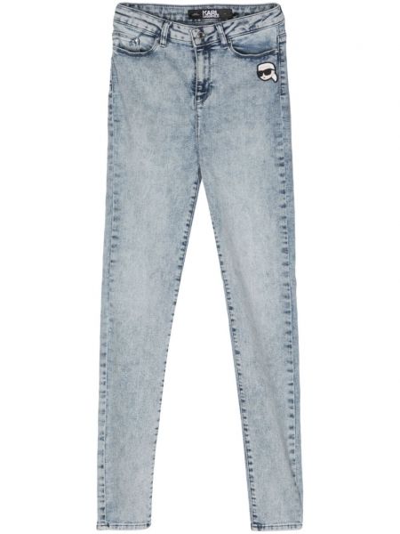 Kõrge vöökohaga kitsa lõikega teksapüksid Karl Lagerfeld