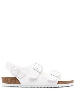 Sandaler med remmar med spännesknäppning med slingback Birkenstock vit