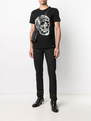 Slim fit skinny jeans mit spikes Alexander Mcqueen schwarz