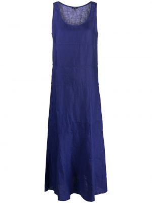 Lniana sukienka długa Aspesi niebieska