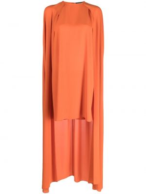 Dlouhé šaty na zip s kulatým výstřihem Gianluca Capannolo - oranžová