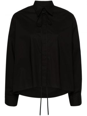 Βαμβακερό πουκάμισο Mm6 Maison Margiela μαύρο