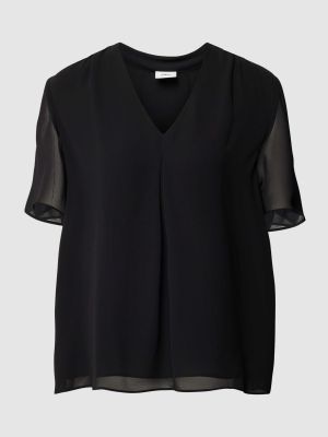 Bluzka z dekoltem w serek S.oliver Black Label czarna