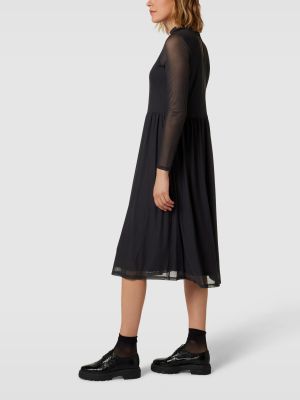 Sukienka midi ze stójką Esprit Collection czarna