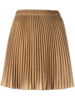 Plisované mini sukně Ermanno Scervino hnědé