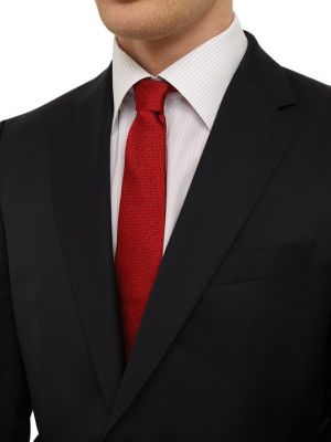 Хлопковый шелковый галстук Van Laack красный