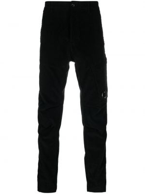 Карго панталони от рипсено кадифе C.p. Company черно