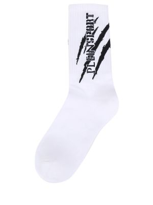 Белые хлопковые носки Plein Sport