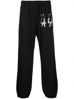 Спортни панталони с принт 44 Label Group черно