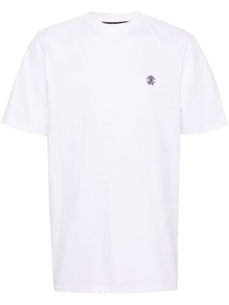 T-shirt brodé en coton Roberto Cavalli blanc