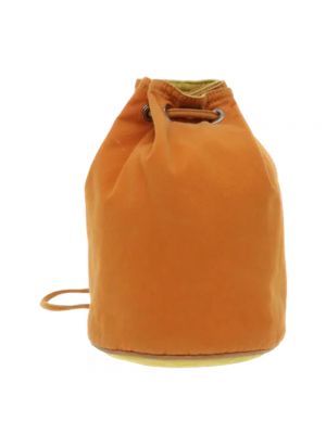 Pomarańczowy plecak bawełniany Hermès Vintage